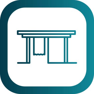 eşsiz çit vektör çizgisi simgesi