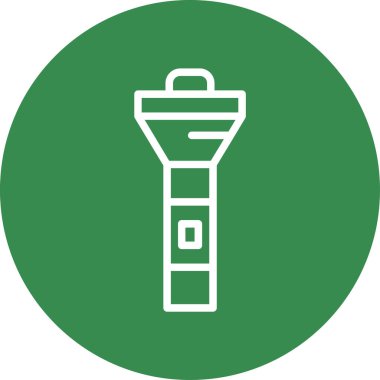 Flashlight düz simgesi, vektör illüstrasyon tasarımı