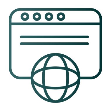 Web tarayıcı simgesi, vektör illüstrasyonu basit tasarım