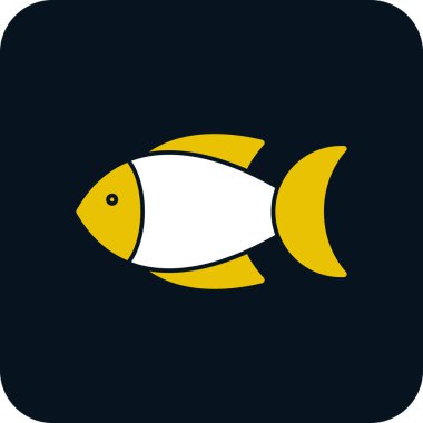 balık simgesi, vektör illüstrasyonu basit tasarım