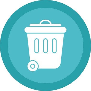 Çöp Kutusu simgesi, vektör illüstrasyonu basit tasarım