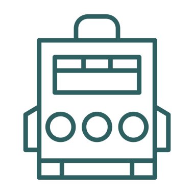 sırt çantası simgesi, grafik tasarımı, vektör illüstrasyonu 