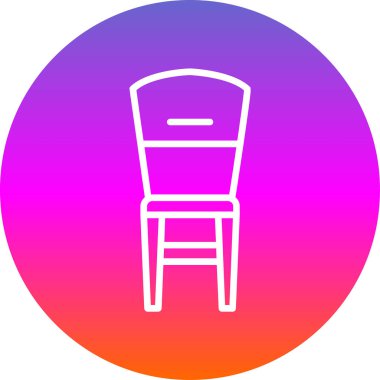 Sandalye. Web simgesi basit illüstrasyon                    