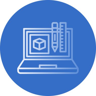 Bilgisayar simgesinin vektör illüstrasyonu