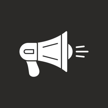 megafon simgesi, vektör illüstrasyonu basit tasarım