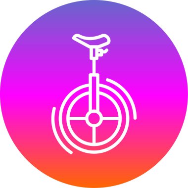 Unicycle simgesinin vektör illüstrasyonu