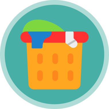 anahat çamaşır sepeti vektör illüstrasyon tasarımı