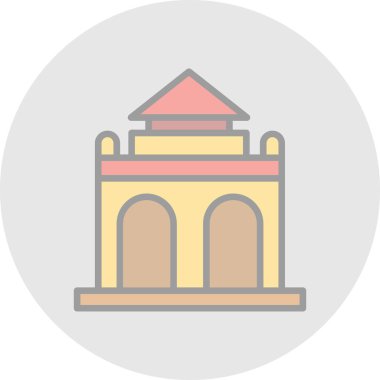 Modern yapı simgesinin vektör illüstrasyonu