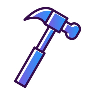 Çekiç simgesi, vektör illüstrasyonu basit tasarım