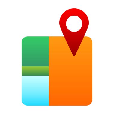 harita pin konumu simgesi düz biçimli