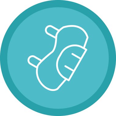 Mavi ve beyaz bir ikonun vektör illüstrasyonu