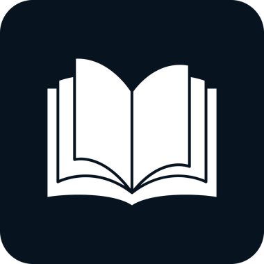 Kitap satırı simgesi, vektör çizim 