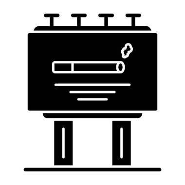 reklam panosu simgesi, vektör illüstrasyonu basit tasarım