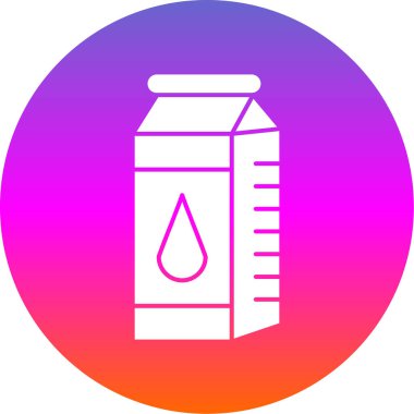 Süt kutusu simgesinin vektör illüstrasyonu 