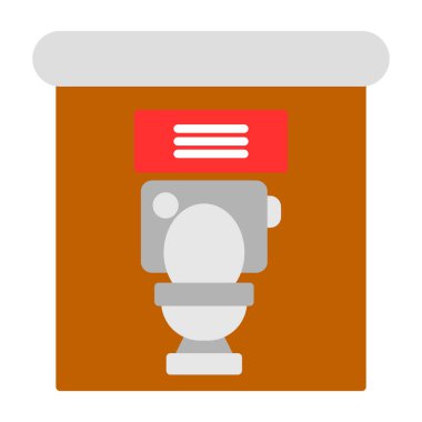 Tuvalet simgesi, vektör illüstrasyonu