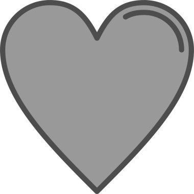 Kalp simgesi, vektör illüstrasyonu basit tasarım