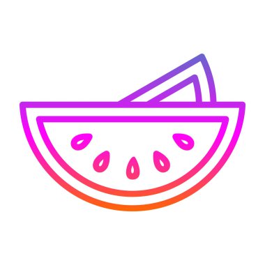 Karpuz düz ikon vektör çizimi             