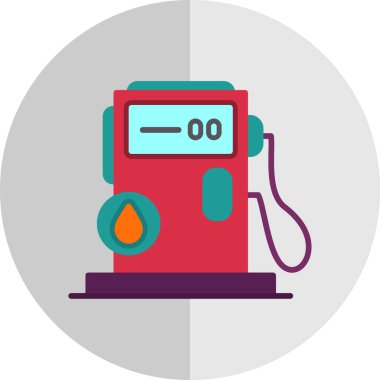 Benzin istasyonu ikonu. vektör illüstrasyonu