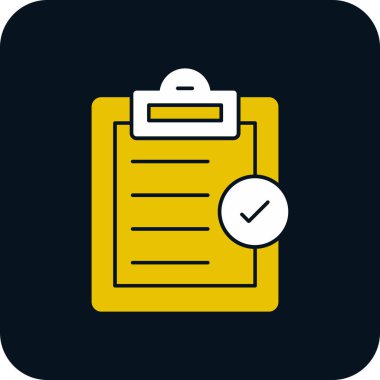 Soyut arkaplanda kontrol listesi simgesi izole edildi