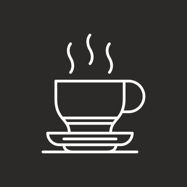 sıcak kahve simgesi, vektör illüstrasyonu