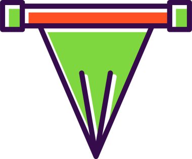 Brezilya bayrağı düz simge, vektör illüstrasyonu