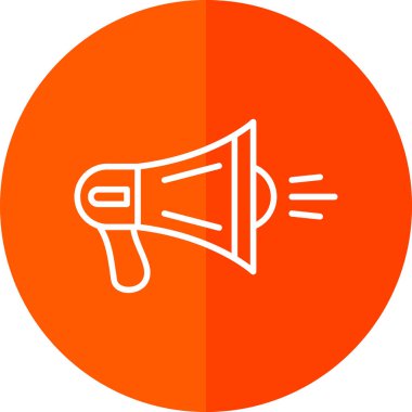 megafon simgesi, vektör illüstrasyonu basit tasarım