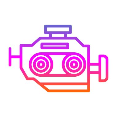 motor simgesi, vektör illüstrasyonu basit tasarım