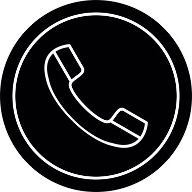 telefon ahizesi simgesi, vektör çizimi basit tasarım