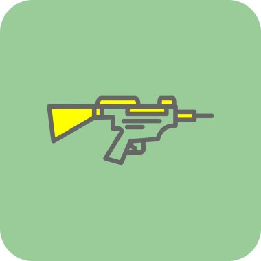 silah simgesi, vektör illüstrasyonu basit tasarım