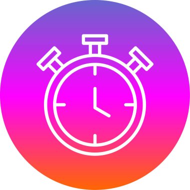 Zamanlayıcı simgesi vektörü. düz tasarım çizimi