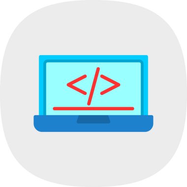 kod programlama web simgesi basit illüstrasyon 