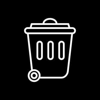 Çöp Kutusu simgesi, vektör illüstrasyonu basit tasarım