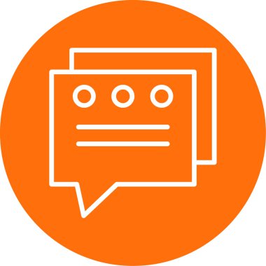 Grafik düz konuşma baloncukları simgesi, vektör illüstrasyonu