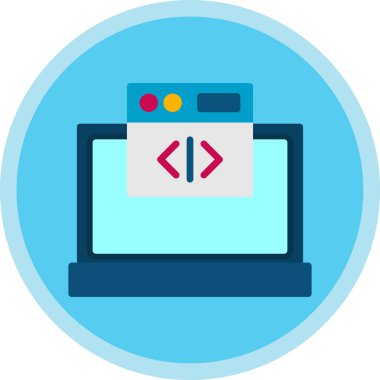 vektör ağ kodlama simgesi illüstrasyonu