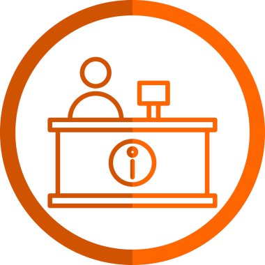 Resepsiyon simgesinin vektör illüstrasyonu