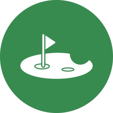 golf bayrağı vektör illüstrasyonu