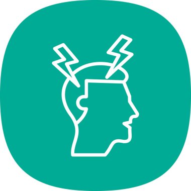 Modern b 'nin vektör illüstrasyonu beynin ikonundan yoksun