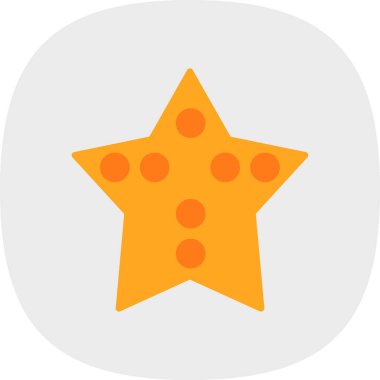 Basit düz yıldız ikon vektör çizimi