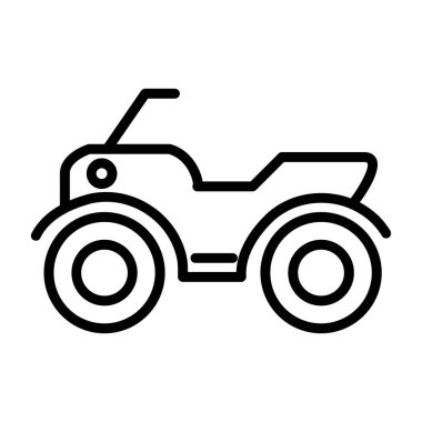 ATV araba simgesi vektör illüstrasyonu 