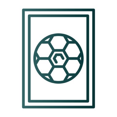 Bir futbol simgesinin vektör illüstrasyonu