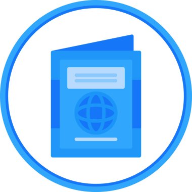 Pasaport web simgesi vektör illüstrasyonu