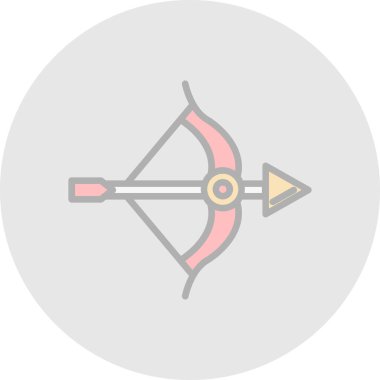 Okçuluk simgesi. Web simgesi basit illüstrasyon