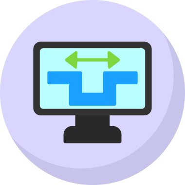 Bilgisayar. Web simgesi basit illüstrasyon