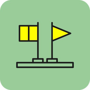 vector illustration of flags flat icon