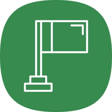 Basit bayrak vektör çizgisi simgesi 