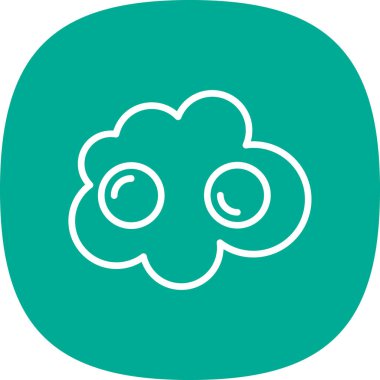 Yağda yumurta ikonu, vektör illüstrasyon