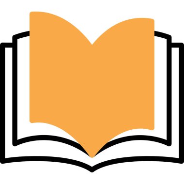 Kitap satırı simgesi, vektör çizim 