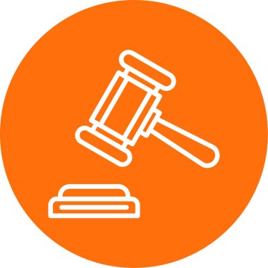 Yargıç Gravel. Web simgesi basit illüstrasyon 