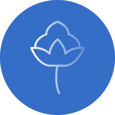 Pamuk çiçek simgesinin vektör illüstrasyonu 