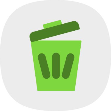 Çöp kutusu. Web simgesi basit illüstrasyon 